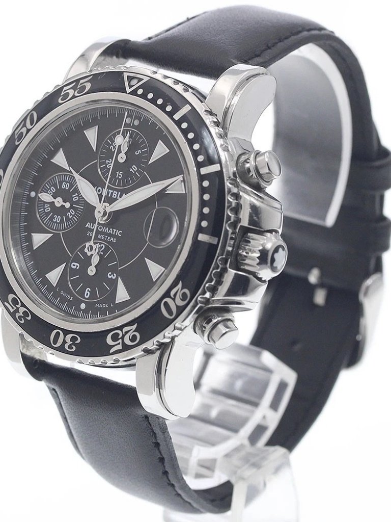 Montblanc Meisterstic 7034 Chronograph Black Dial Automatic Mens Watch957217